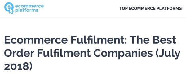 Ecommerce Fulfillment Best Companies List