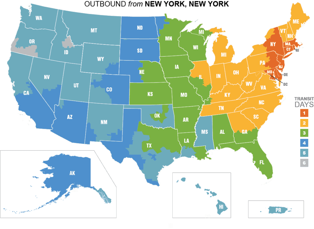 Shipping Map New York